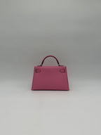 Hermès Mini Kelly Bubblegum Epsom Palladium Hardware