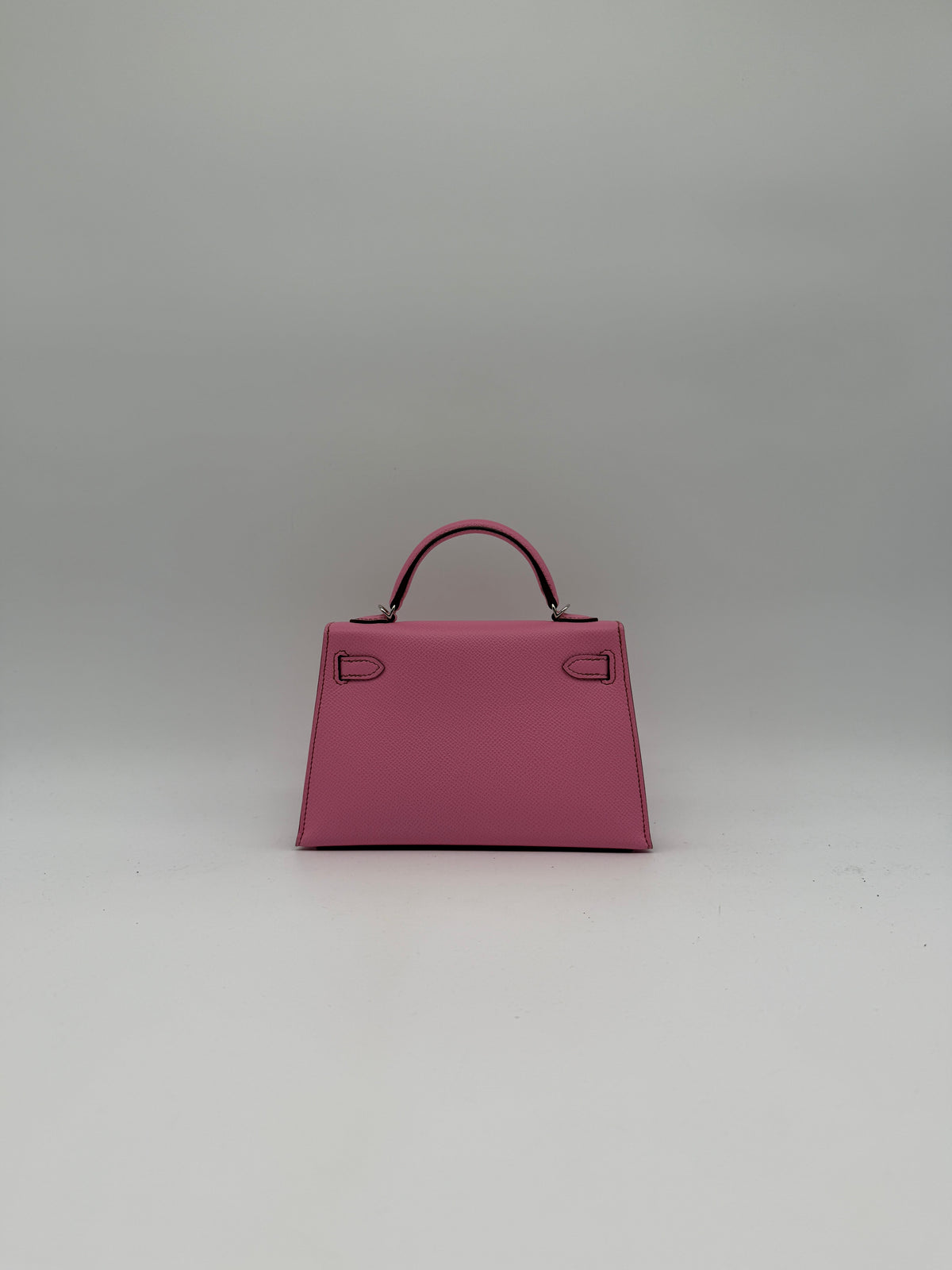 Hermès Mini Kelly Bubblegum Epsom Palladium Hardware