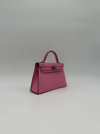 Hermès Mini Kelly Bubblegum Epsom Palladium Hardware
