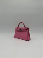 Hermès Mini Kelly Bubblegum Epsom Palladium Hardware