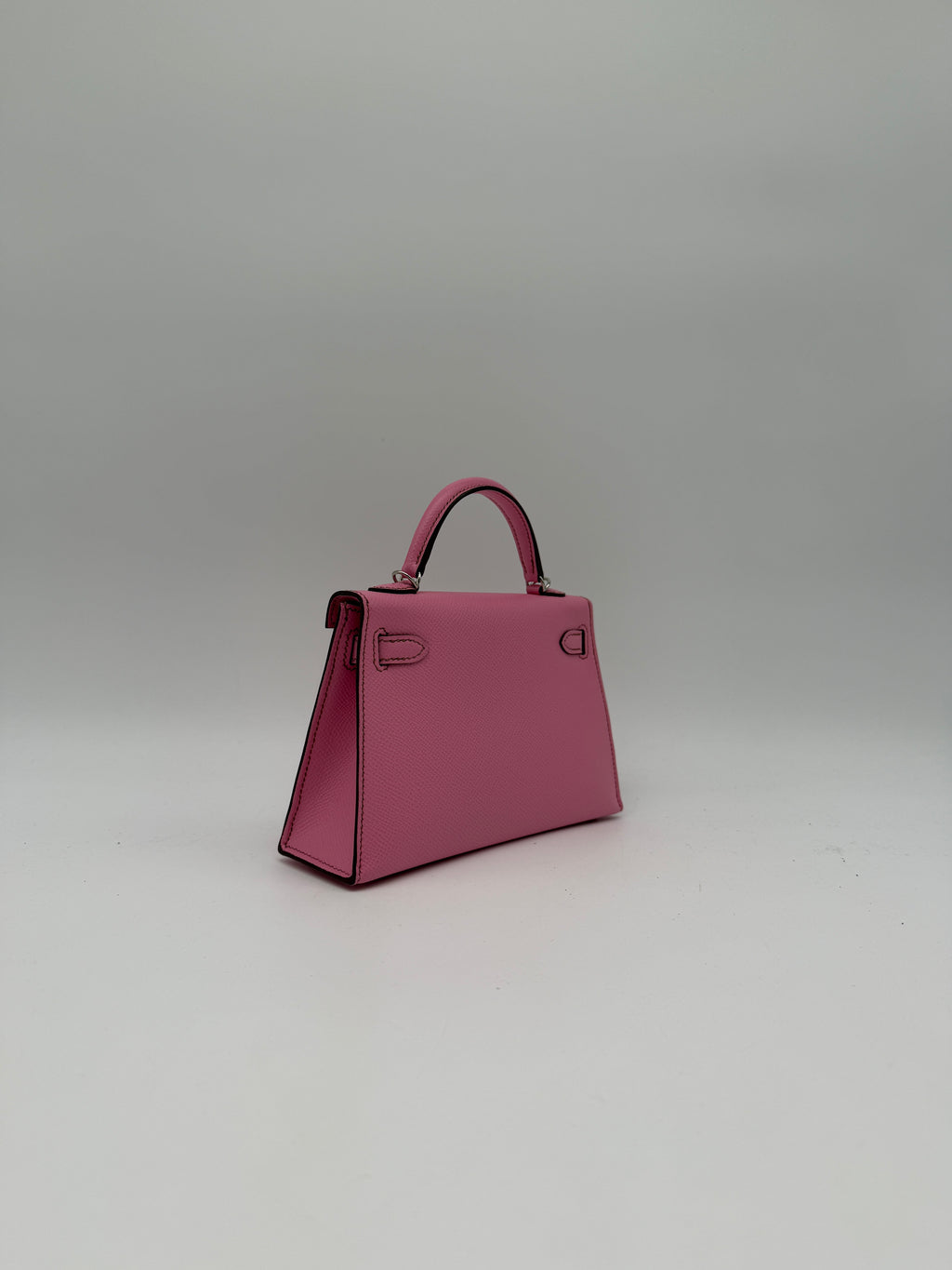 Hermès Mini Kelly Bubblegum Epsom Palladium Hardware