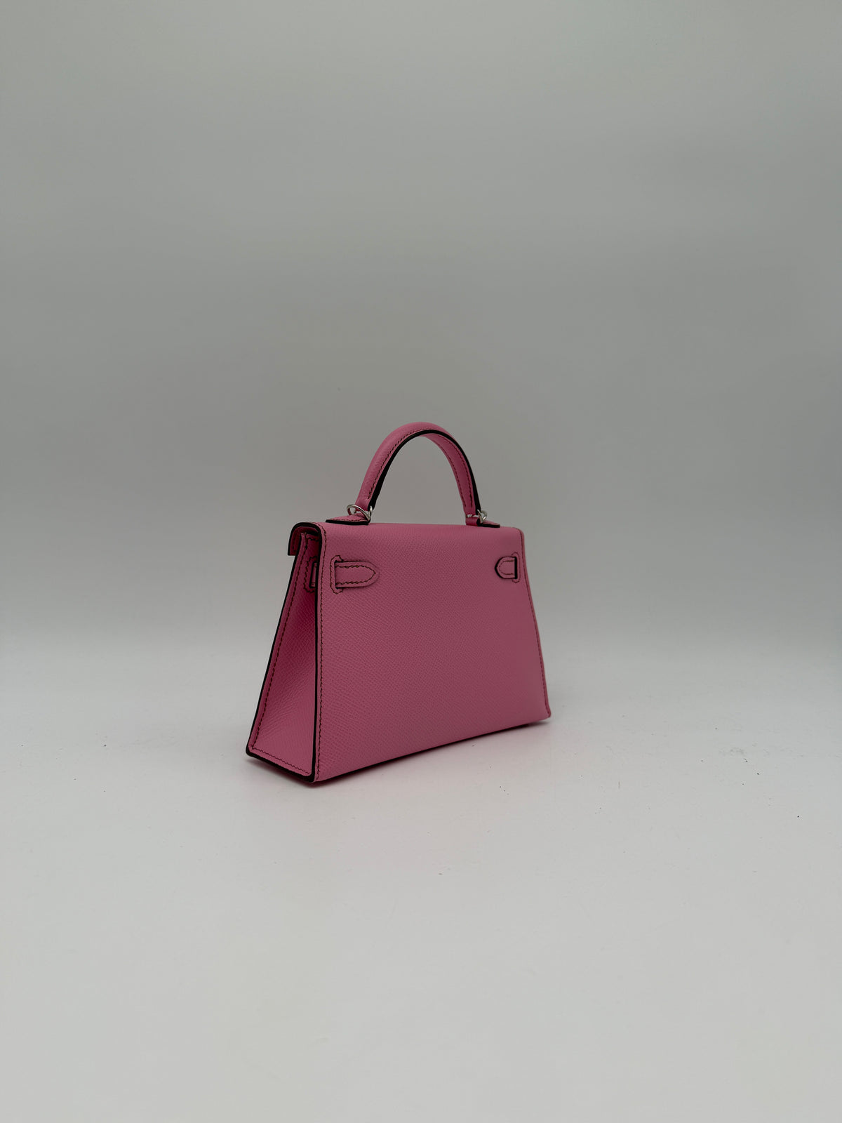 Hermès Mini Kelly Bubblegum Epsom Palladium Hardware