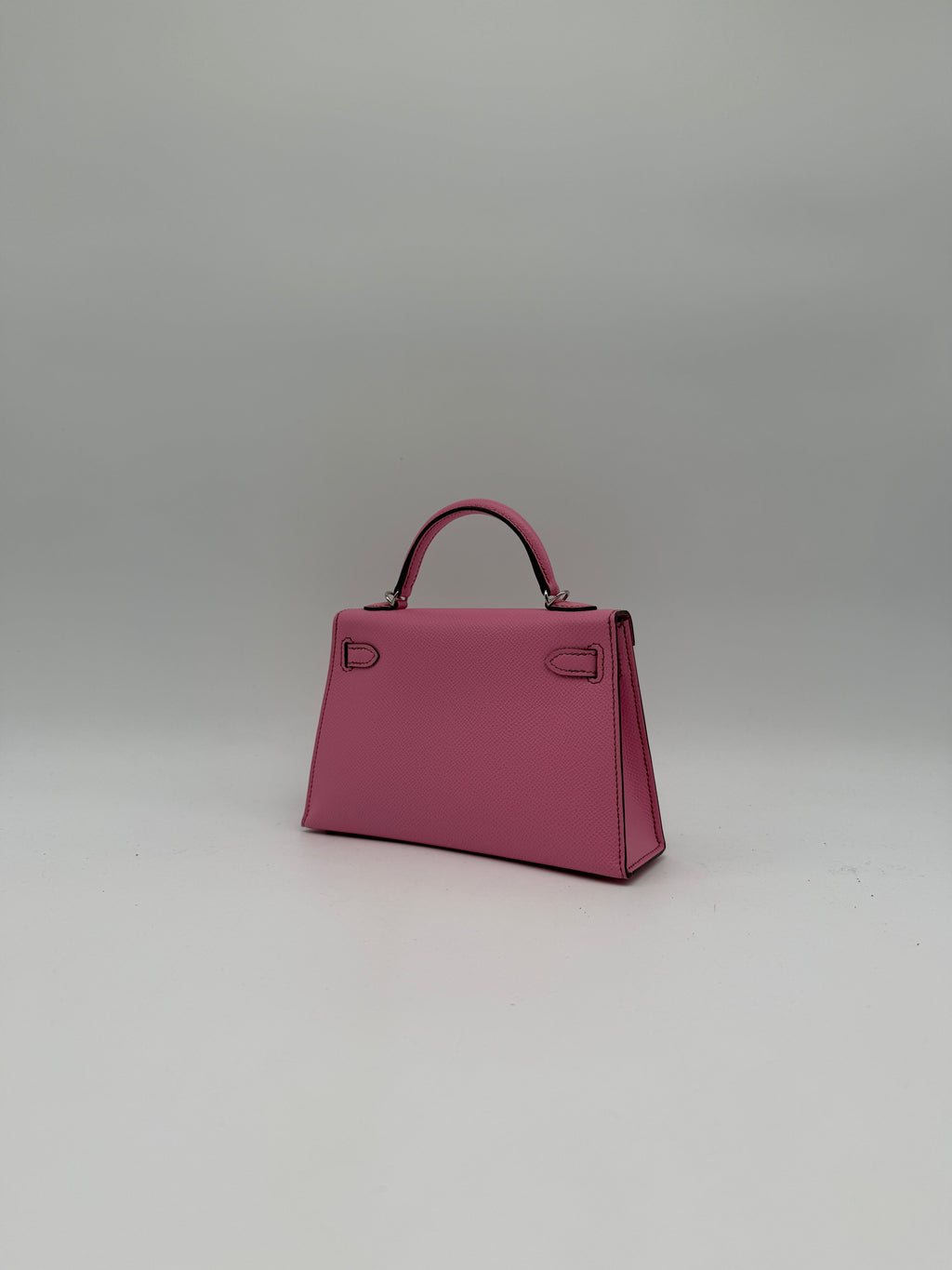 Hermès Mini Kelly Bubblegum Epsom Palladium Hardware