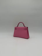 Hermès Mini Kelly Bubblegum Epsom Palladium Hardware