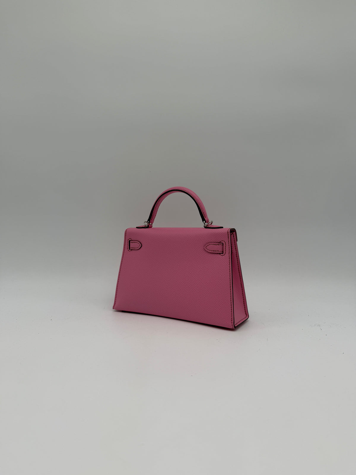 Hermès Mini Kelly Bubblegum Epsom Palladium Hardware