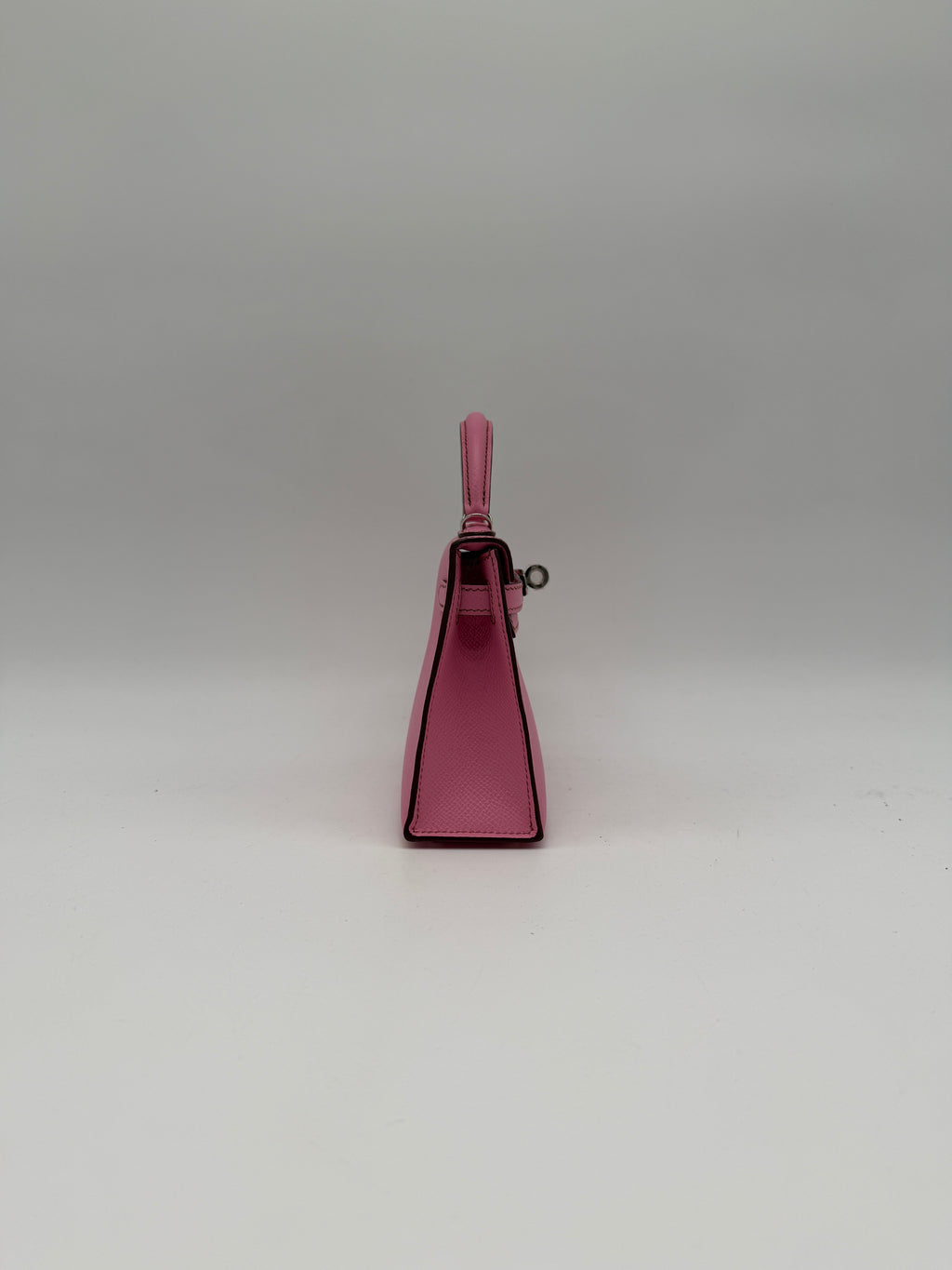 Hermès Mini Kelly Bubblegum Epsom Palladium Hardware