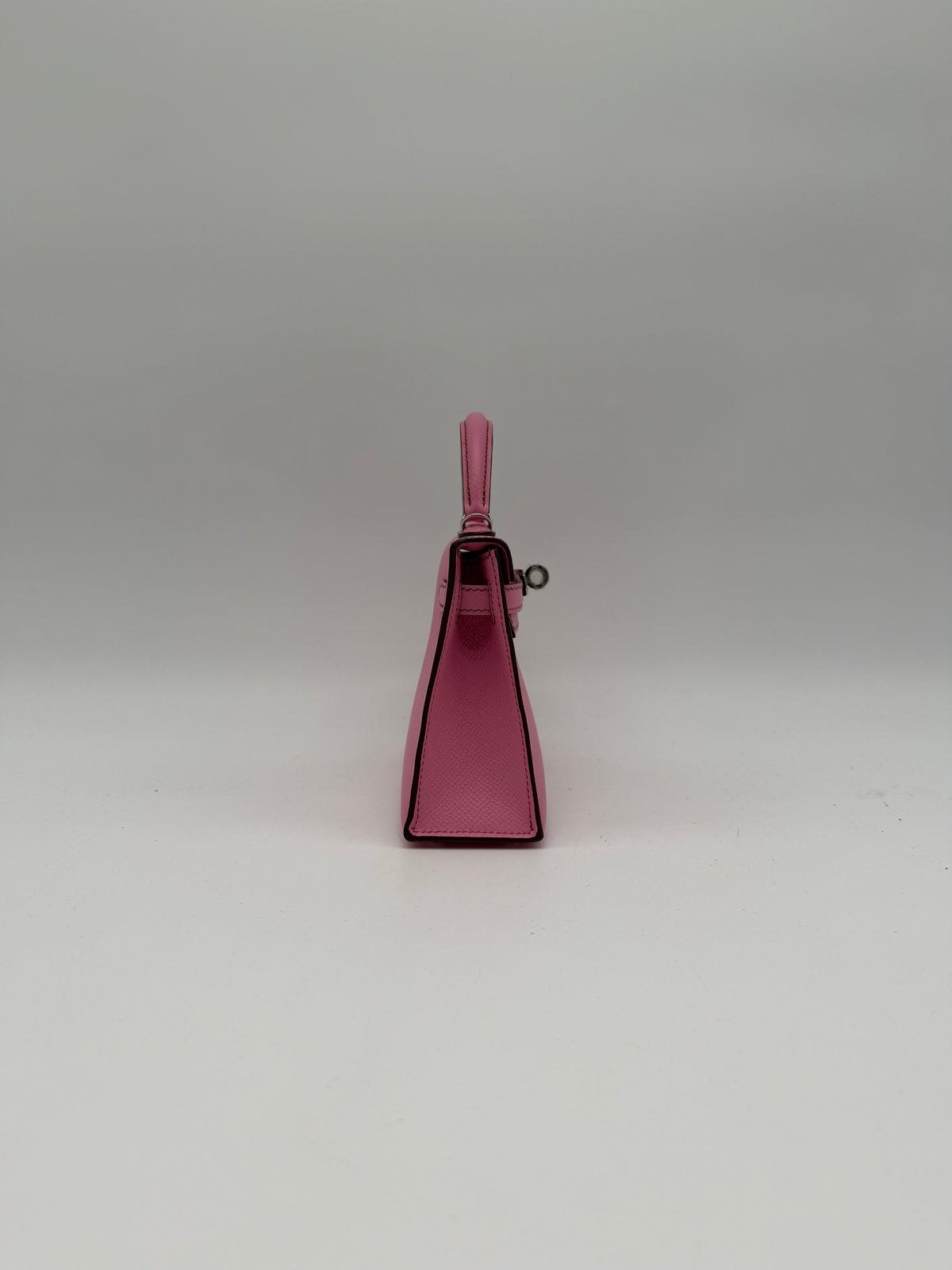 Hermès Mini Kelly Bubblegum Epsom Palladium Hardware