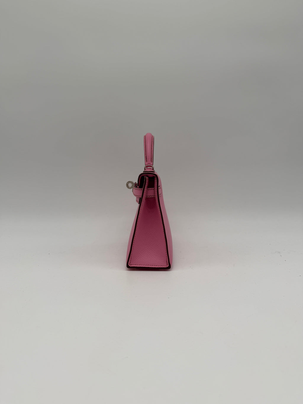 Hermès Mini Kelly Bubblegum Epsom Palladium Hardware