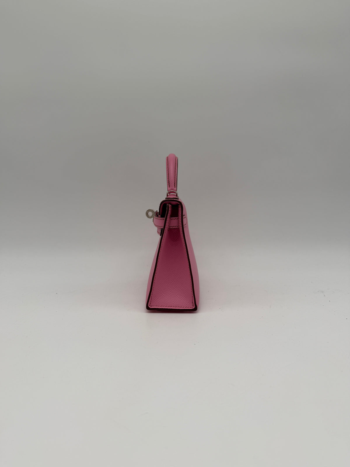 Hermès Mini Kelly Bubblegum Epsom Palladium Hardware