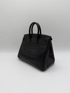 Hermès Birkin 25 Black Matt Alligator Noir Gold Hardware
