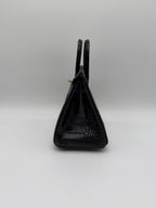 Hermès Birkin 25 Black Matt Alligator Noir Gold Hardware