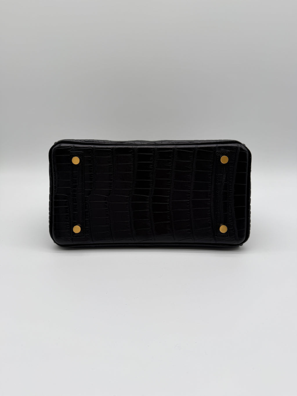 Hermès Birkin 25 Black Matt Alligator Noir Gold Hardware