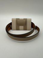 Hermès Kelly Pocket 18 Bayadere Belt  Gris/Craie Epsom Leather
