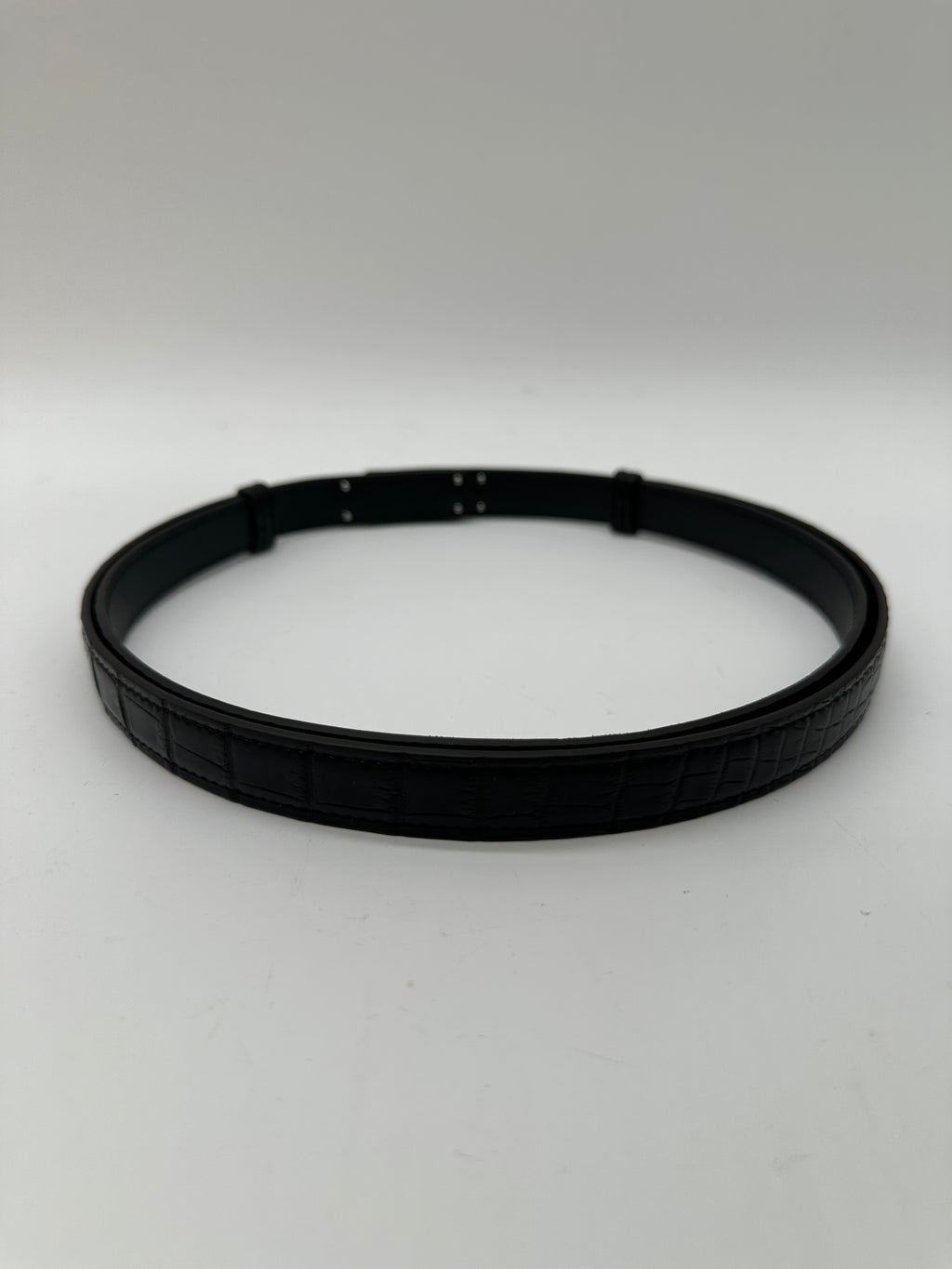 Hermès Kelly 18 Belt Matte Alligator Missi Black