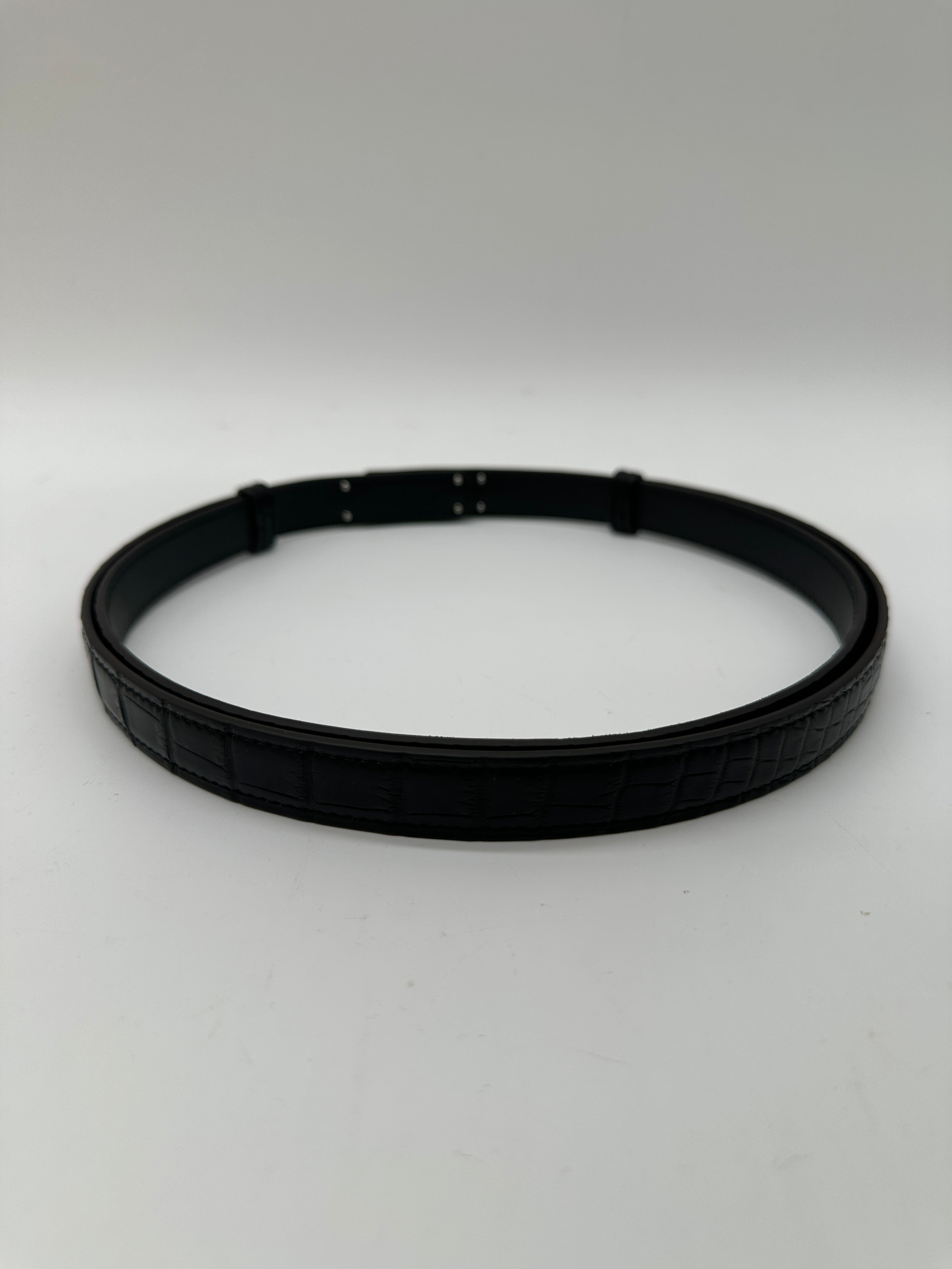 Hermès Kelly 18 Belt Matte Alligator Missi Black