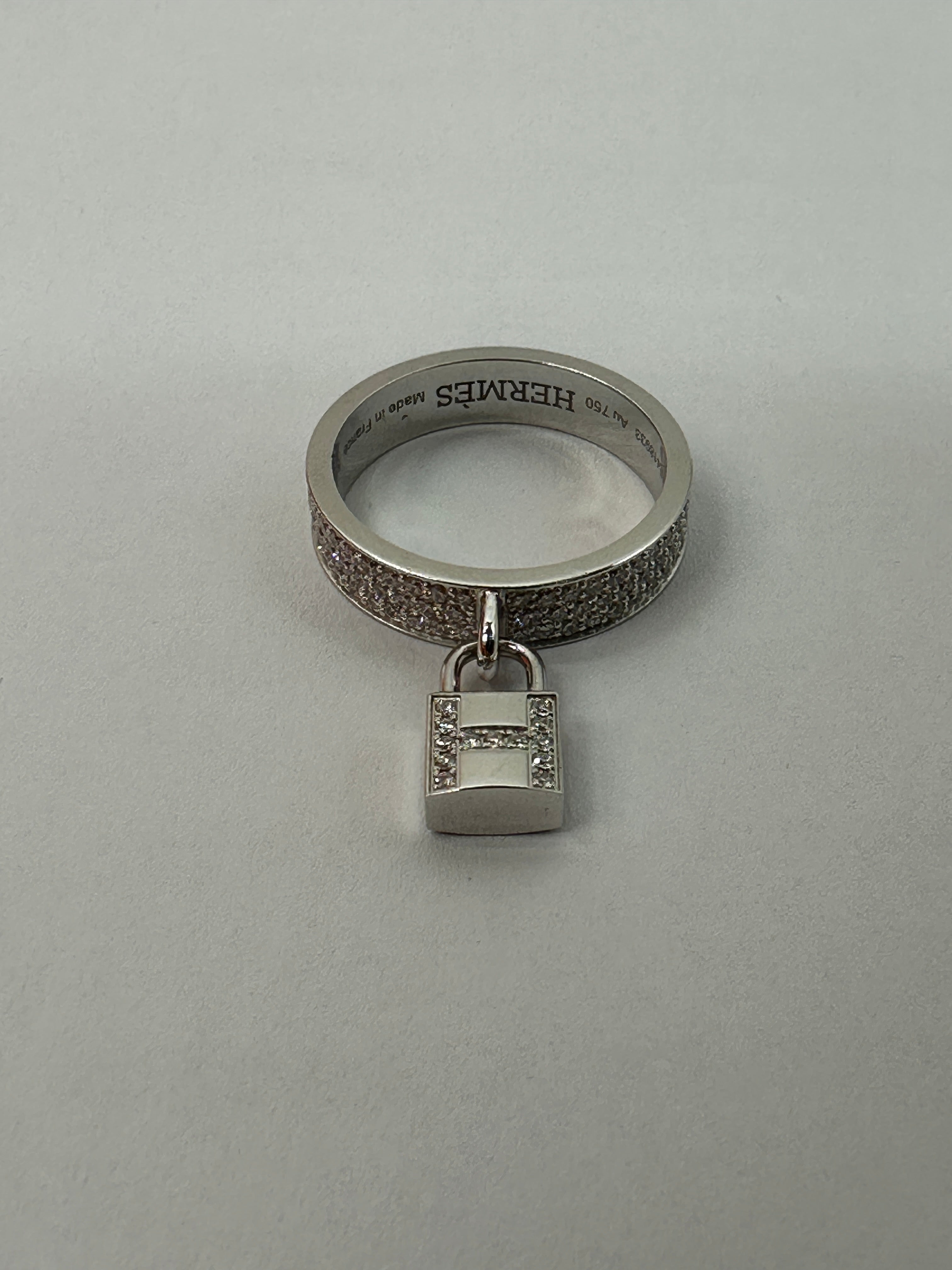 Hermès Kelly Cadenas Ring, Medium Model 114D 0.63ct
