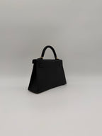 Hermès Mini Kelly Black Epsom Gold Hardware