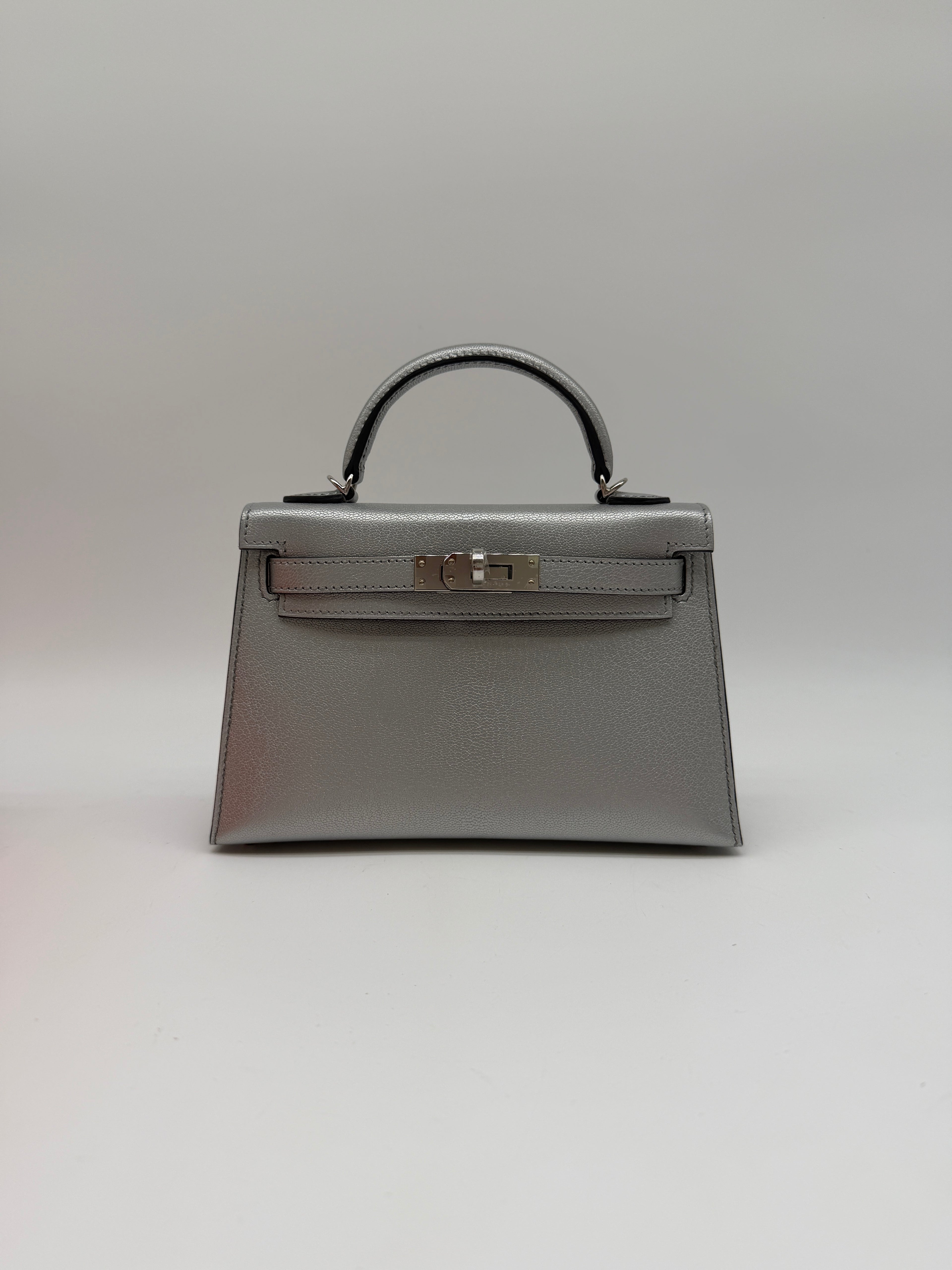 Hermès Mini Kelly Argentee Palladium Hardware