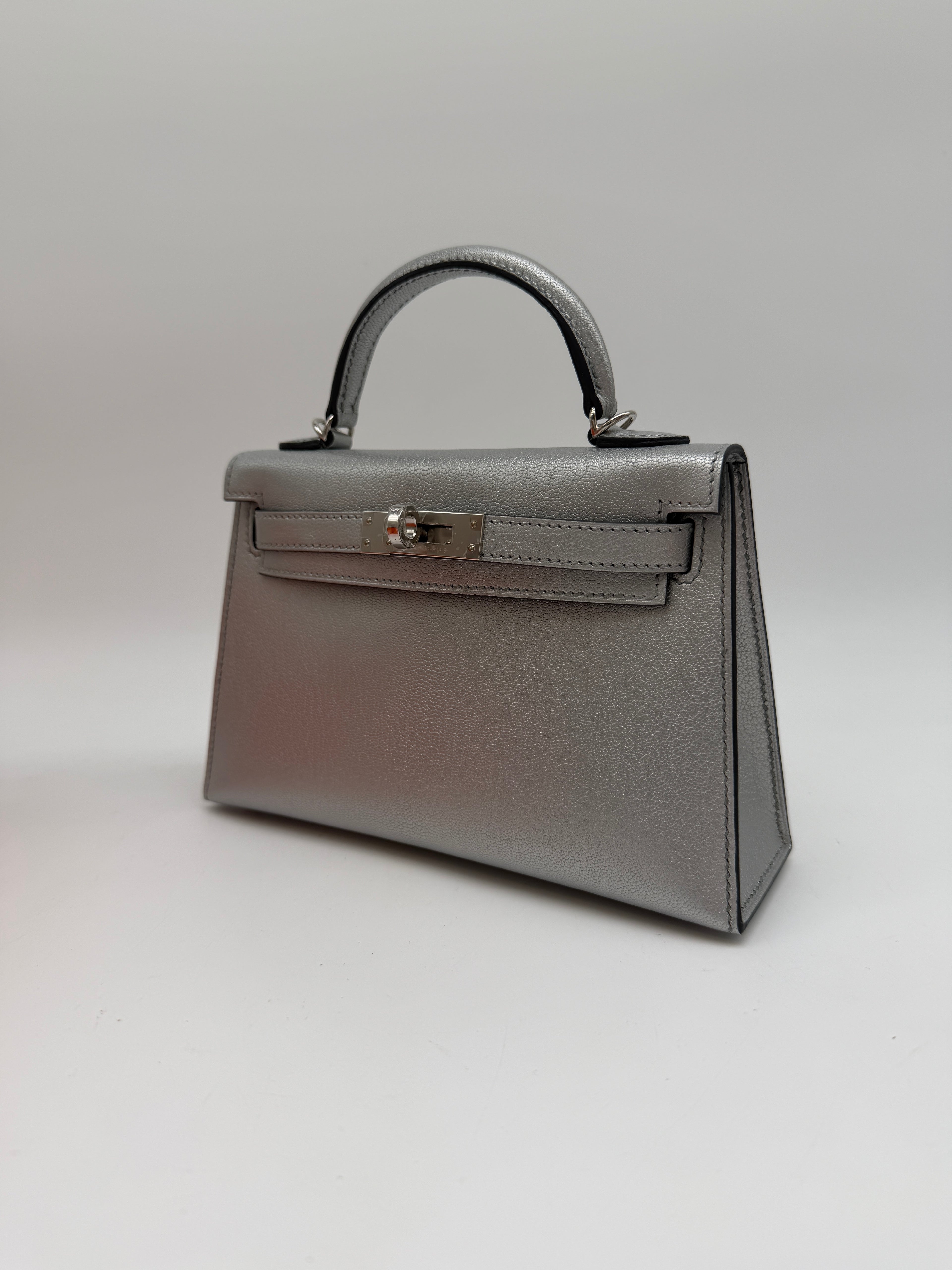 Hermès Mini Kelly Argentee Palladium Hardware