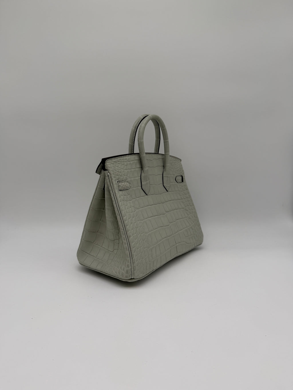 Hermès Birkin 25 Gris Neve Matt Alligator Palladium Hardware