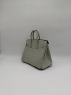 Hermès Birkin 25 Gris Neve Matt Alligator Palladium Hardware