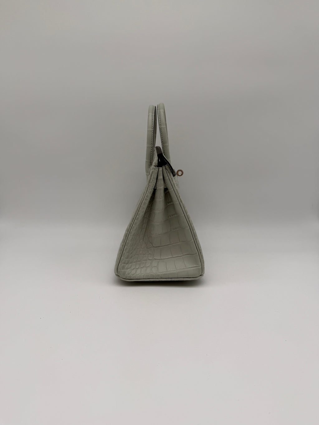 Hermès Birkin 25 Gris Neve Matt Alligator Palladium Hardware