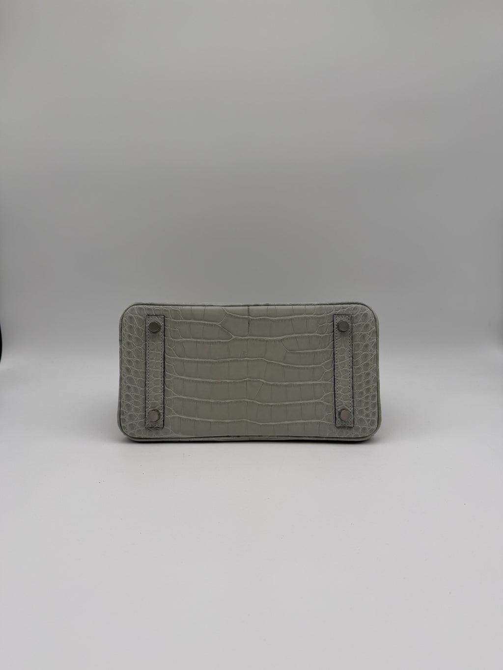 Hermès Birkin 25 Gris Neve Matt Alligator Palladium Hardware