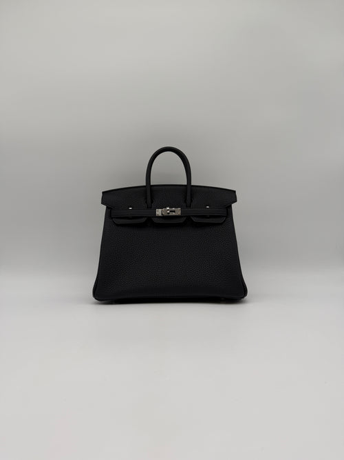 Hermès Birkin 25 Black Togo Palladium Hardware
