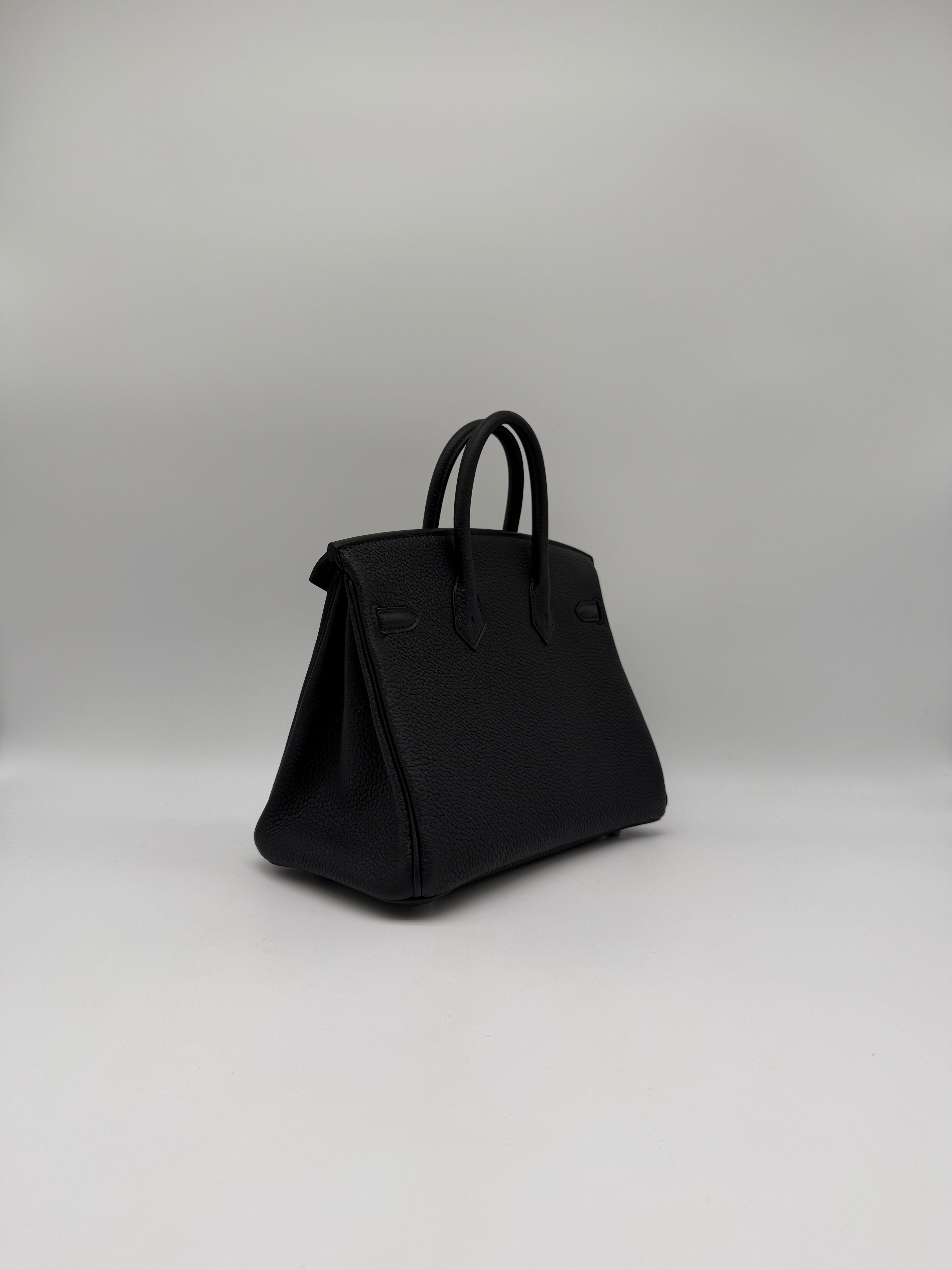 Hermès Birkin 25 Black Togo Palladium Hardware