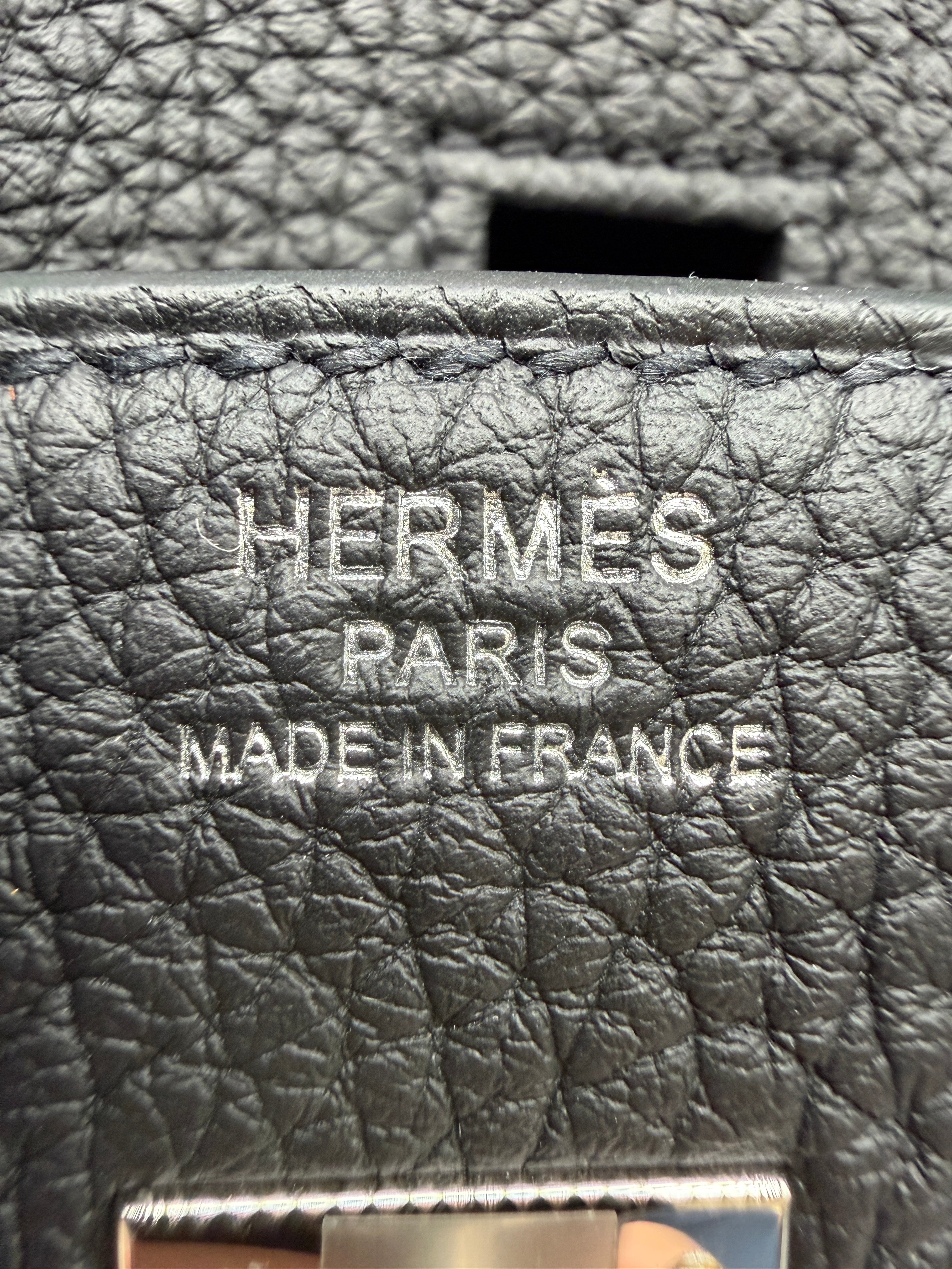 Hermès Birkin 25 Black Togo Palladium Hardware