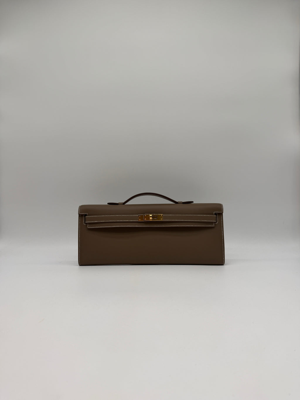 Hermès Kelly Cut Etoupe Swift Gold Hardware