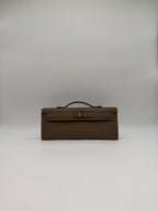 Hermès Kelly Cut Etoupe Swift Gold Hardware