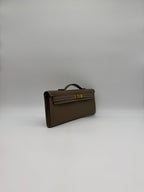 Hermès Kelly Cut Etoupe Swift Gold Hardware