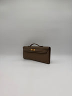 Hermès Kelly Cut Etoupe Swift Gold Hardware