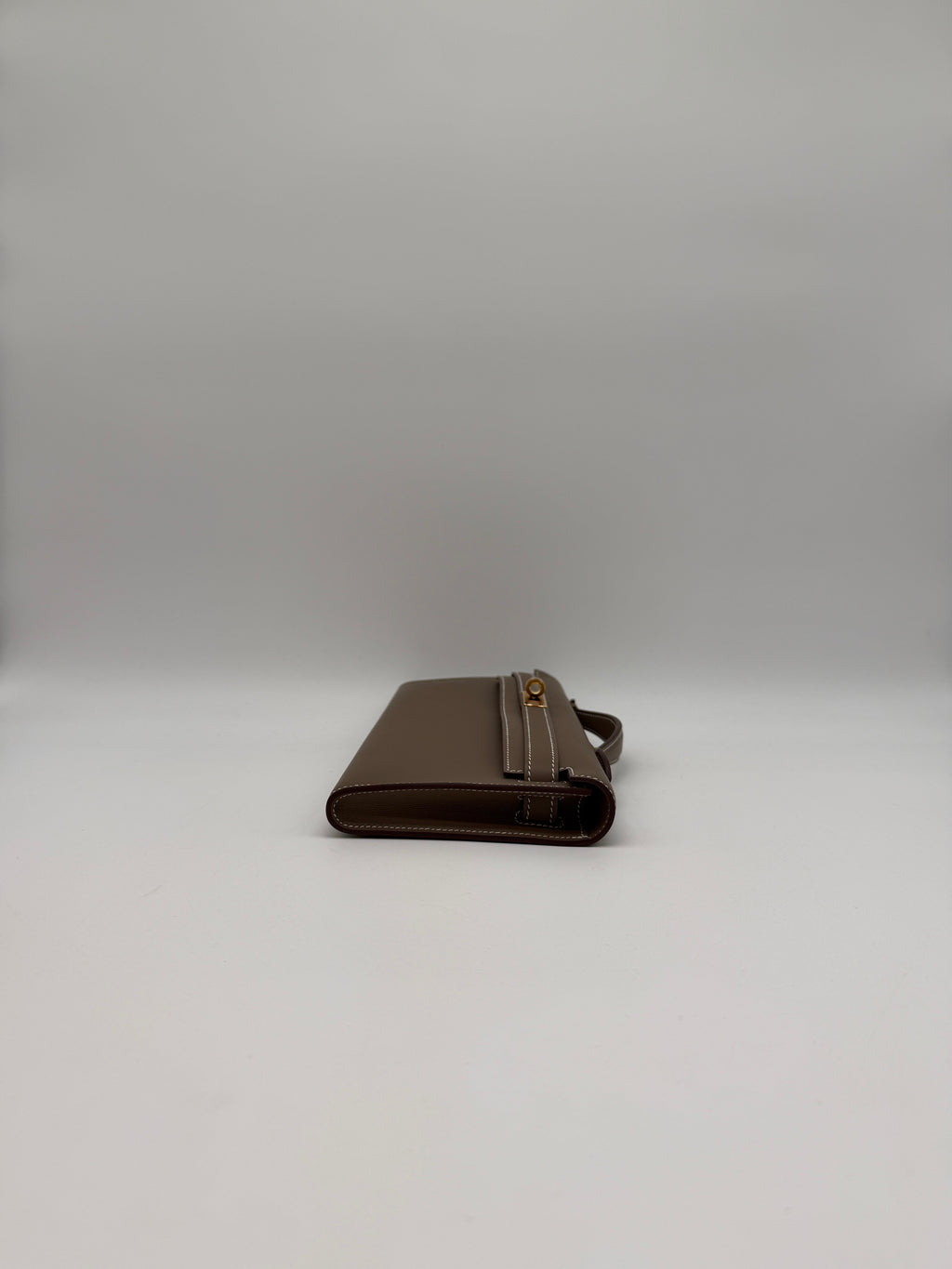 Hermès Kelly Cut Etoupe Swift Gold Hardware