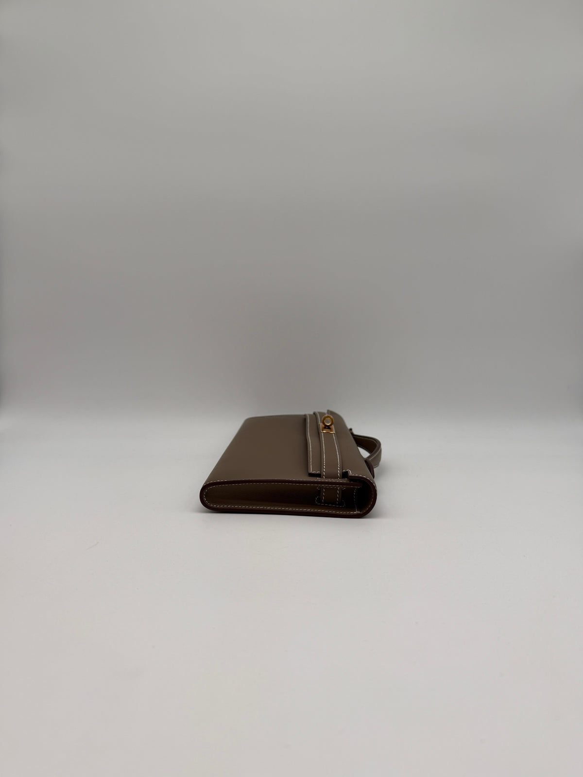 Hermès Kelly Cut Etoupe Swift Gold Hardware