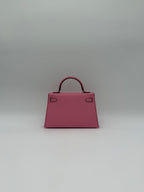 Hermès Mini Kelly Bubblegum Epsom Palladium Hardware