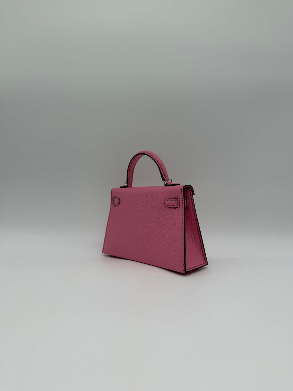 Hermès Mini Kelly Bubblegum Epsom Palladium Hardware