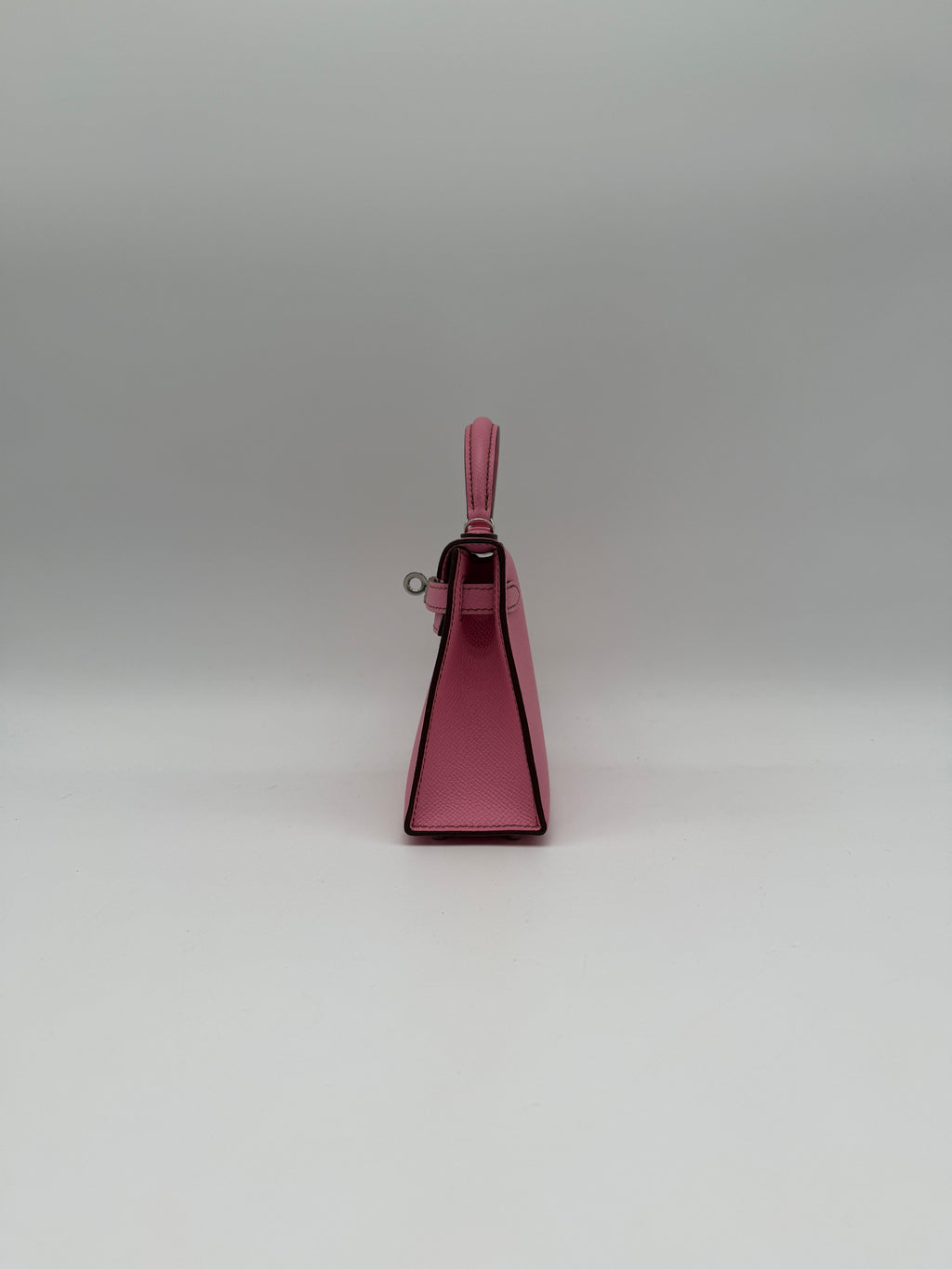 Hermès Mini Kelly Bubblegum Epsom Palladium Hardware