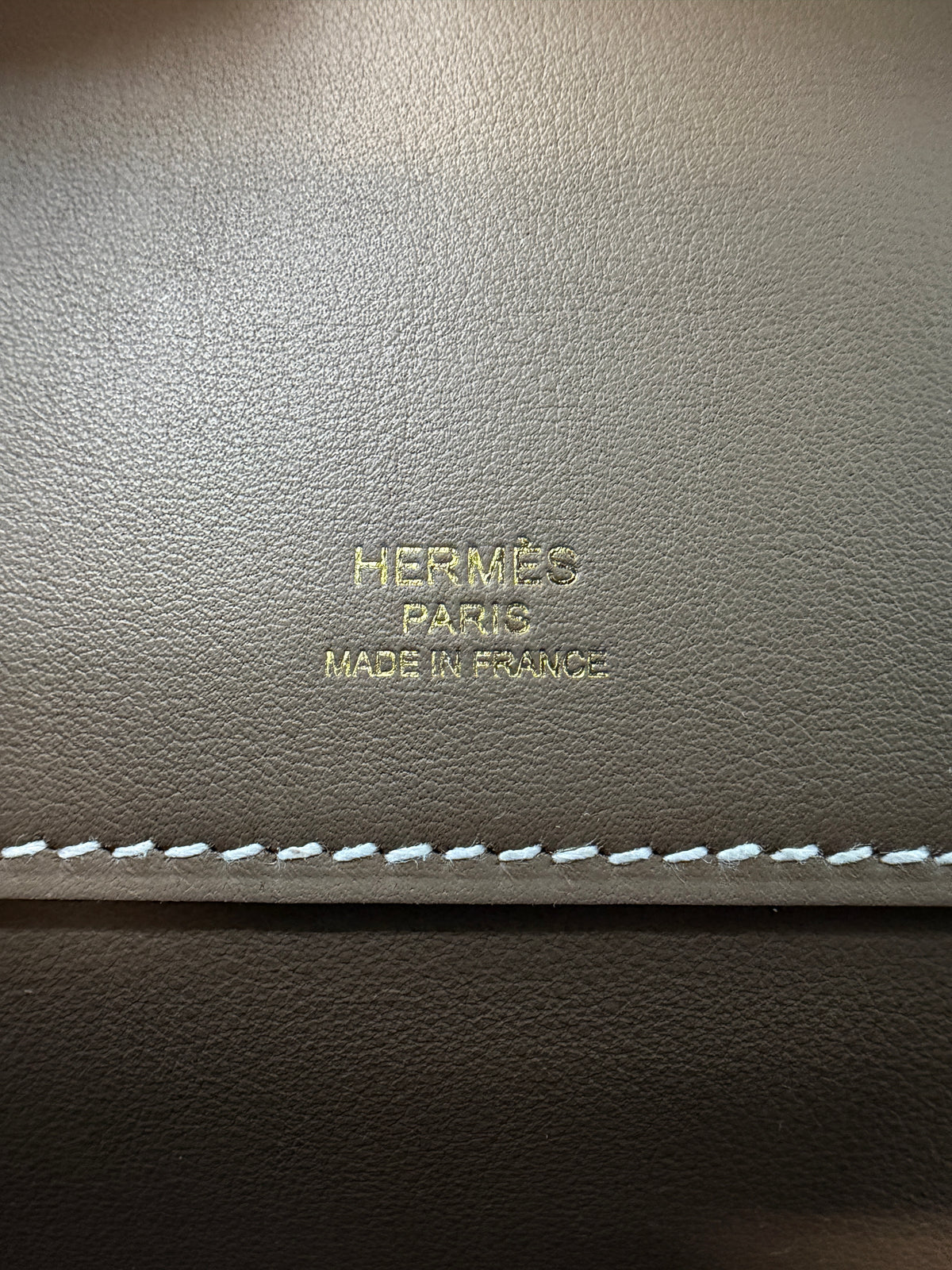 Hermès Kelly Cut Etoupe Swift Gold Hardware