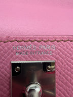 Hermès Mini Kelly Bubblegum Epsom Palladium Hardware