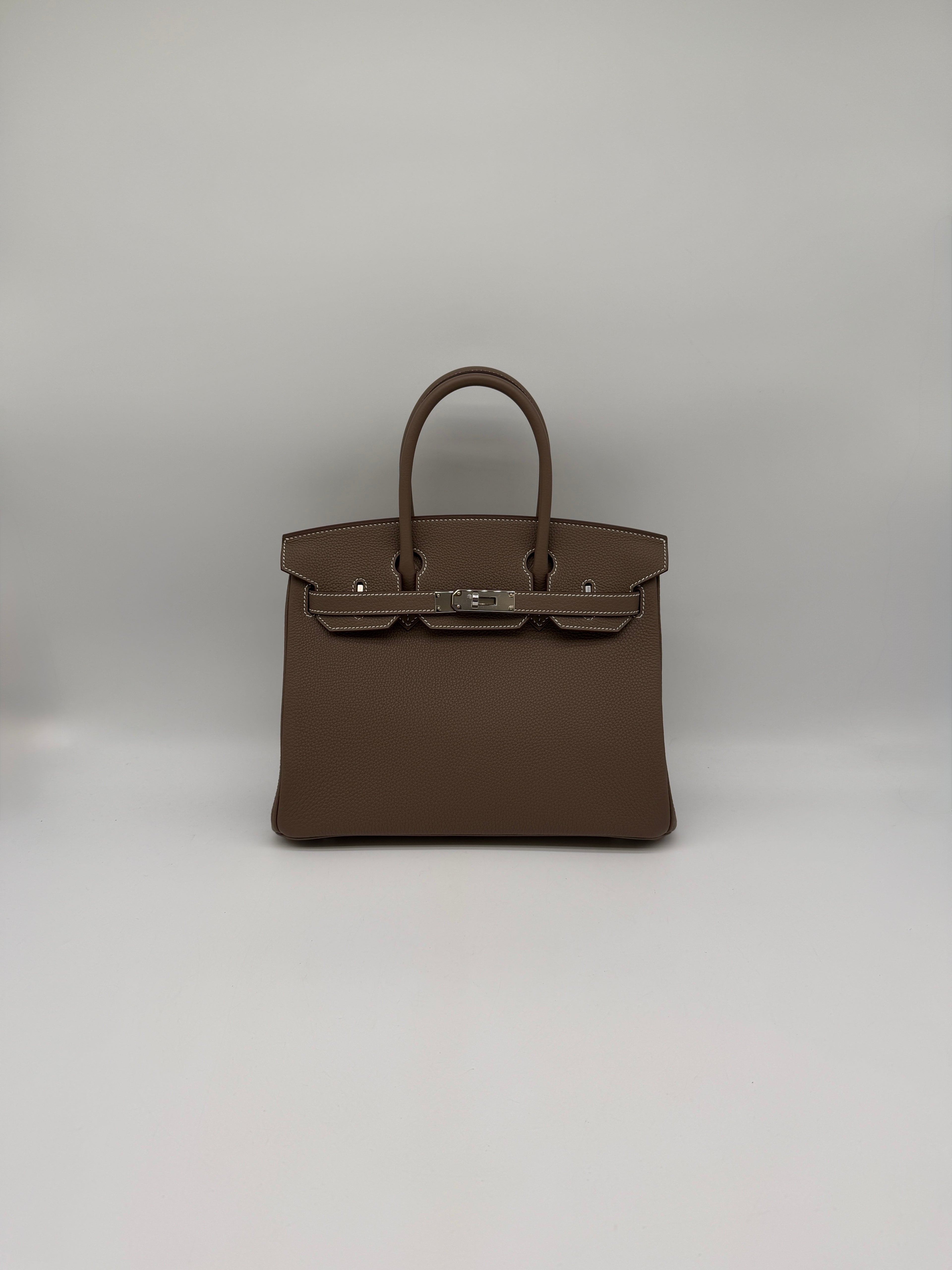 Hermès Birkin 30 Etoupe Togo Palladium Hardware