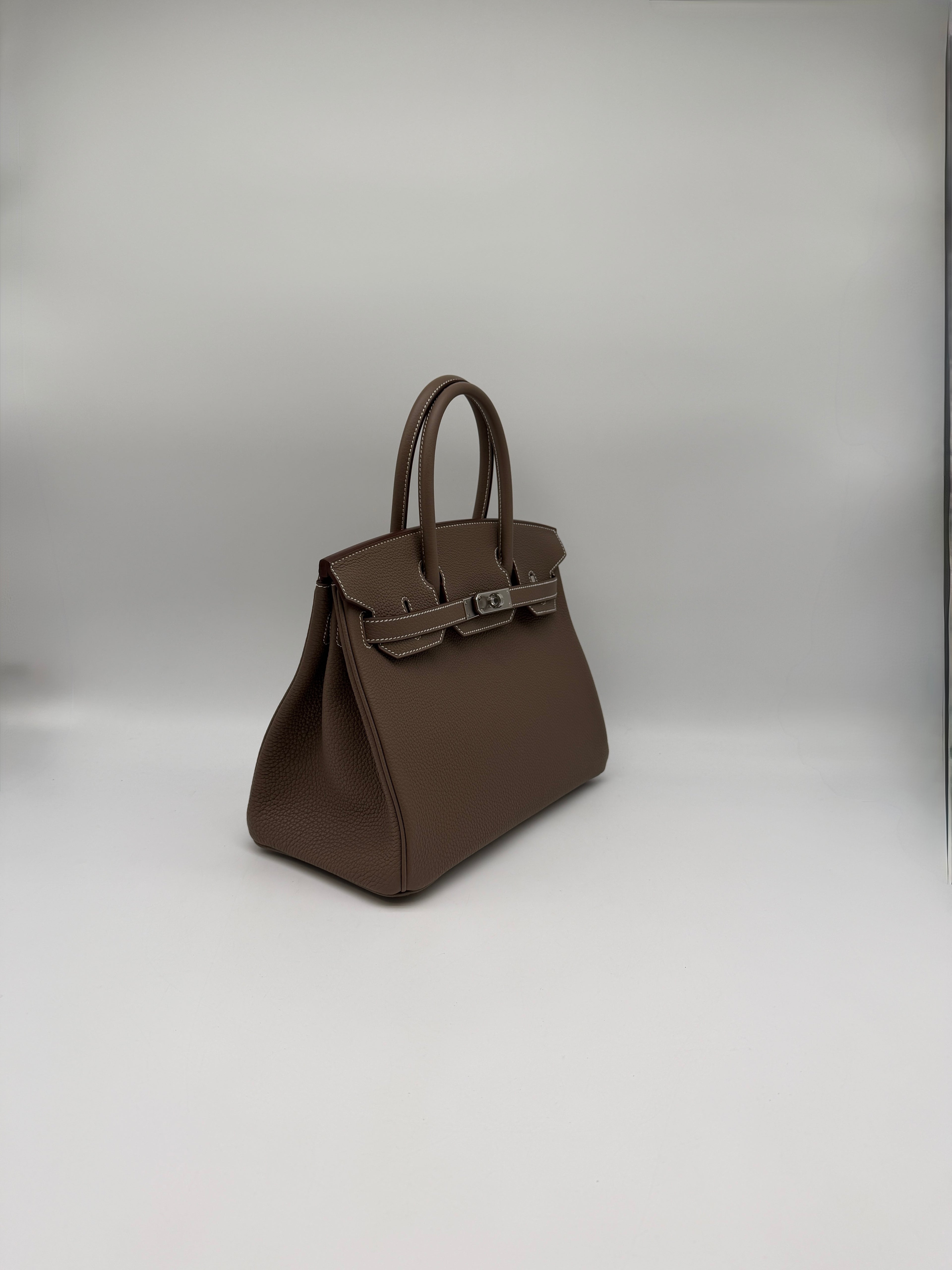 Hermès Birkin 30 Etoupe Togo Palladium Hardware