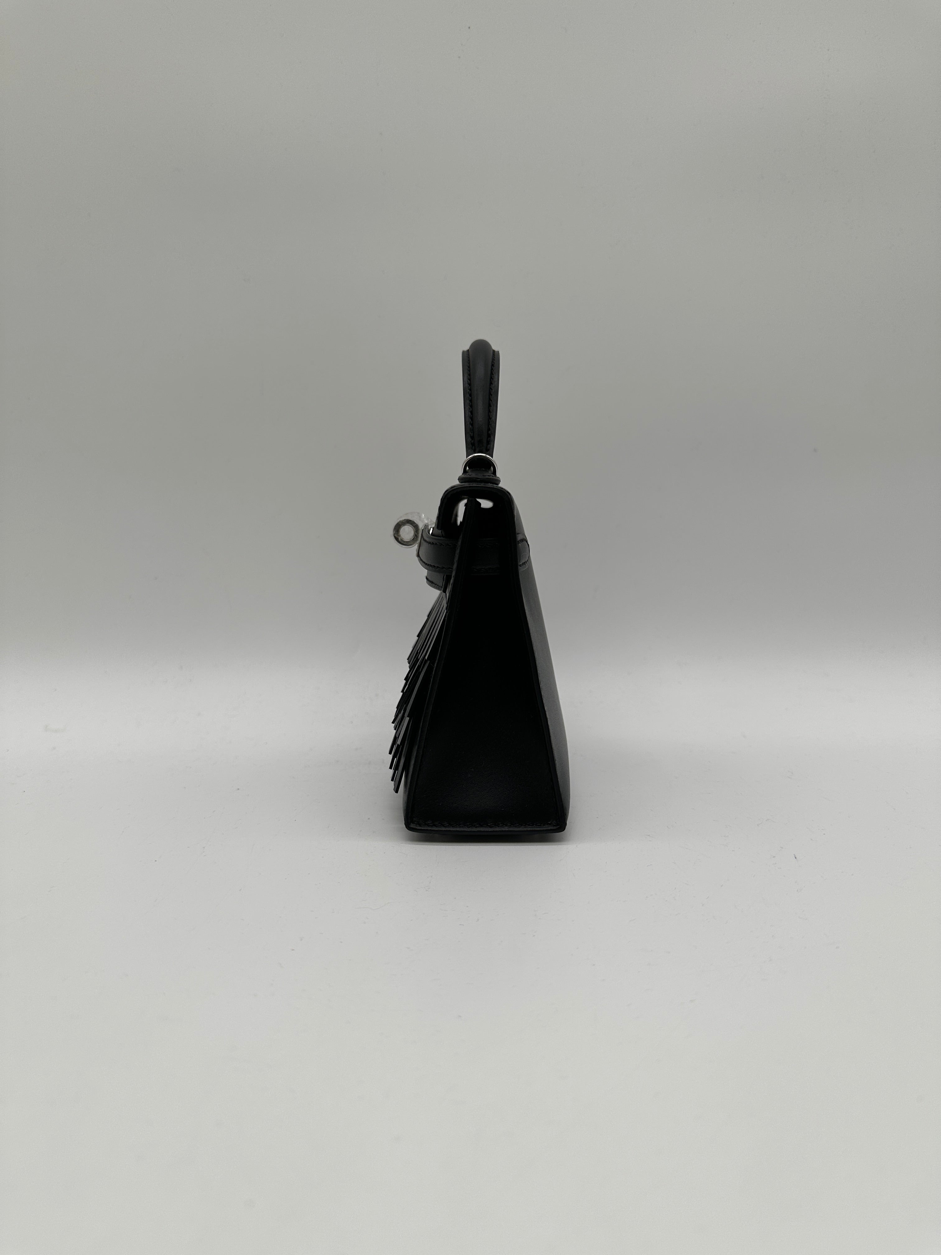 Hermès Mini Kelly Pampille Black Palladium Hardware