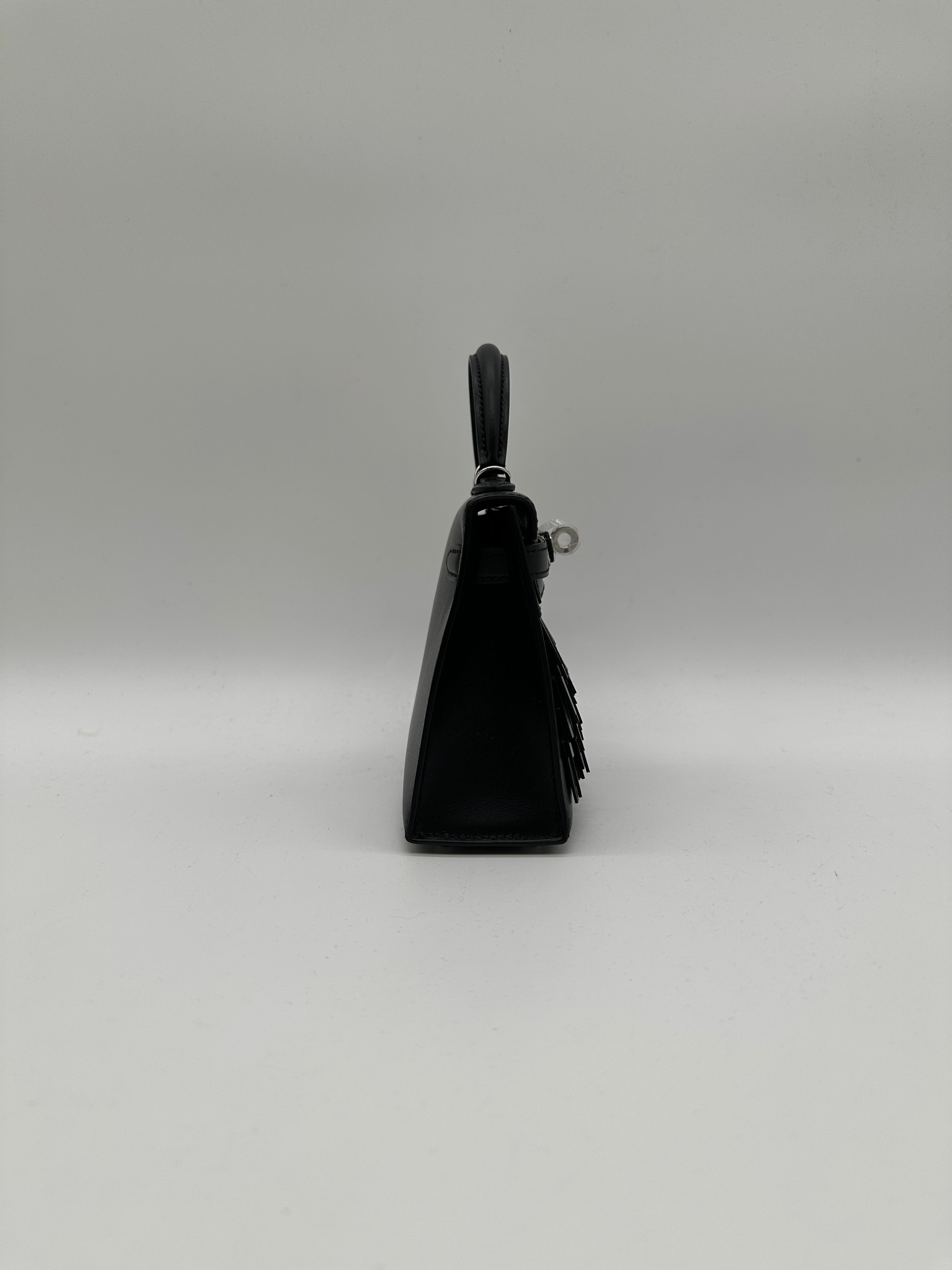 Hermès Mini Kelly Pampille Black Palladium Hardware