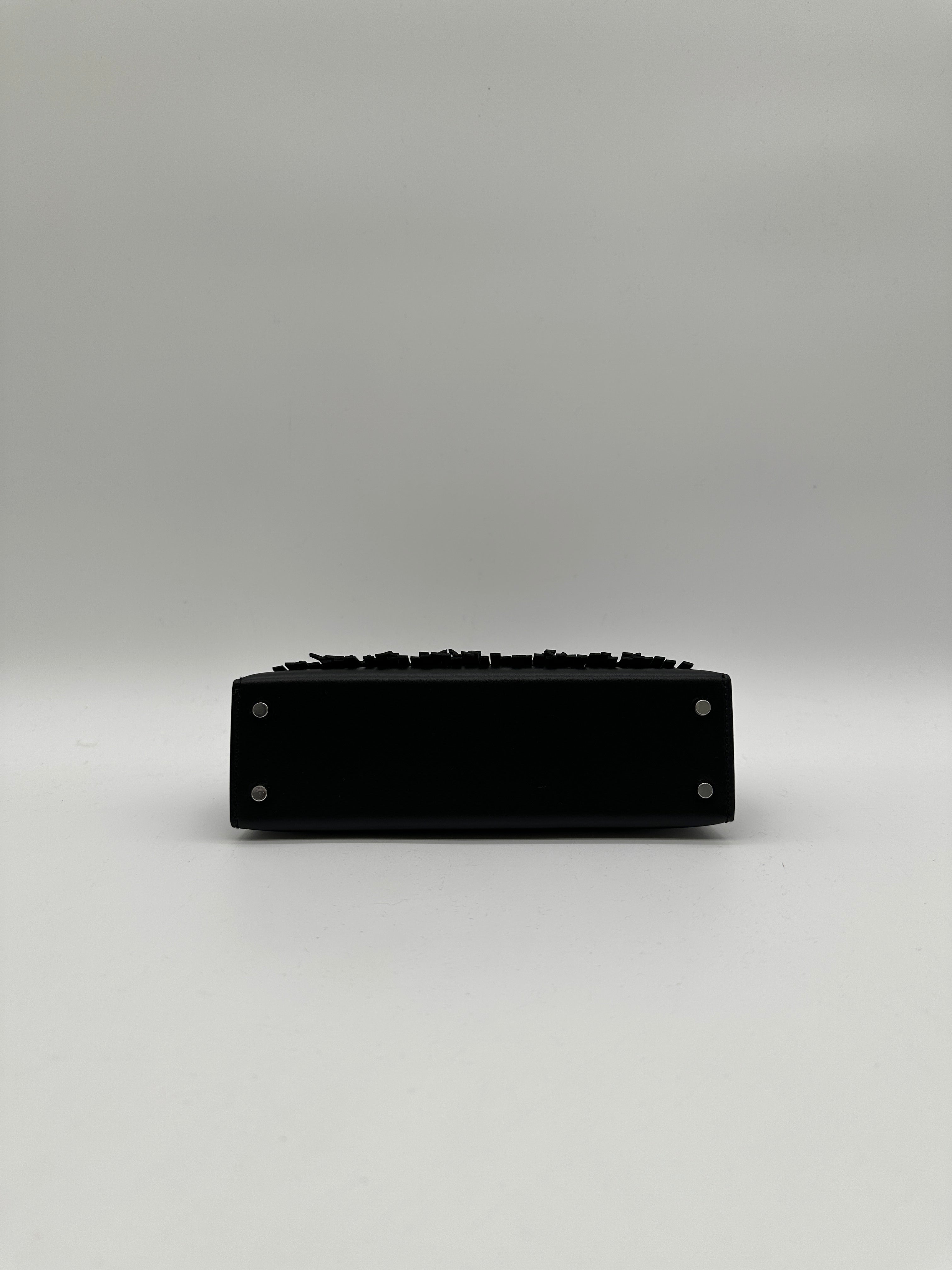 Hermès Mini Kelly Pampille Black Palladium Hardware