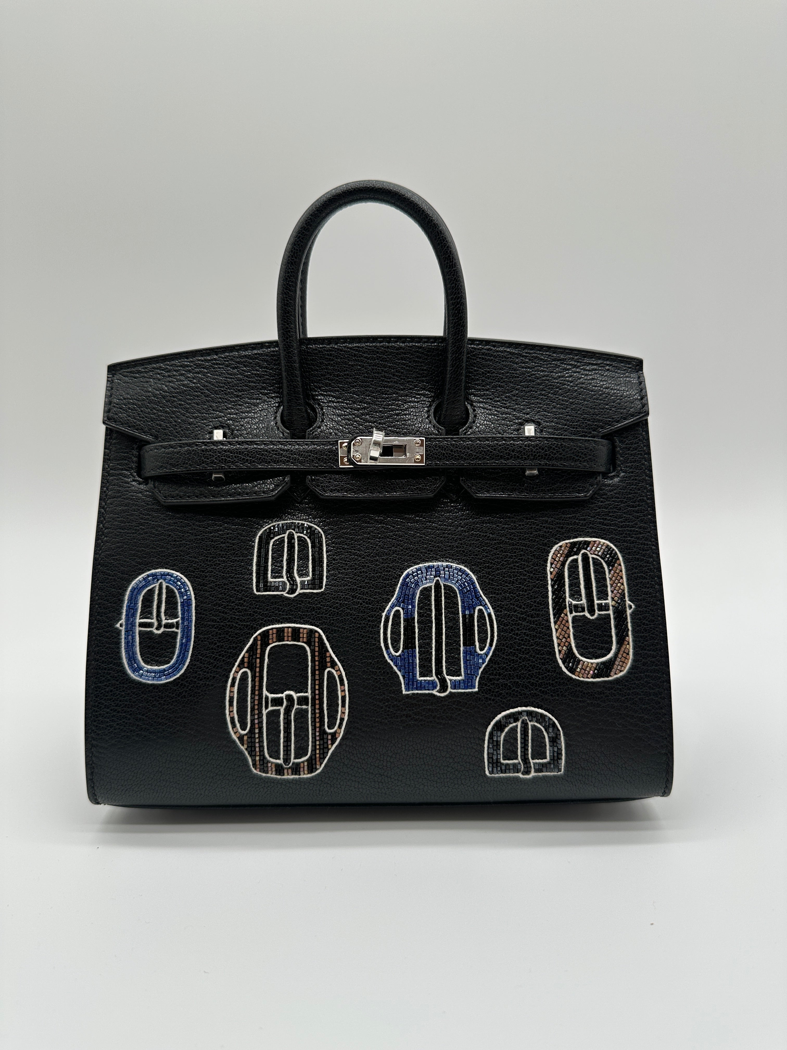 Hermès Birkin 20 Bouclerie Moderne Chevre Mysore Palladium Hardware