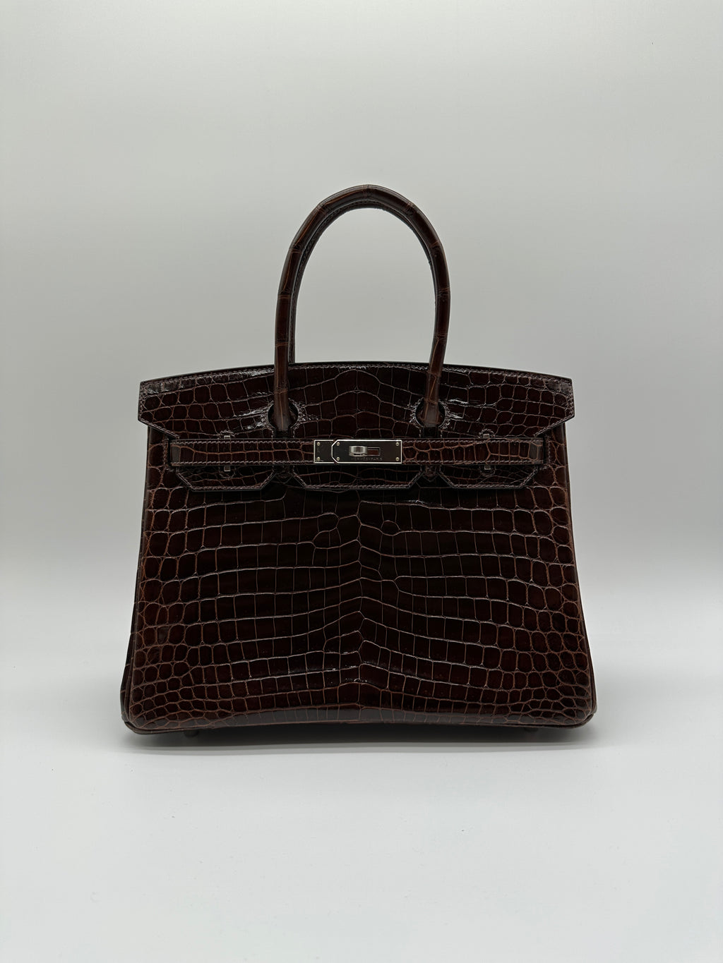 Hermès Birkin 30 Havana Shiny Niloticus Palladium Hardware