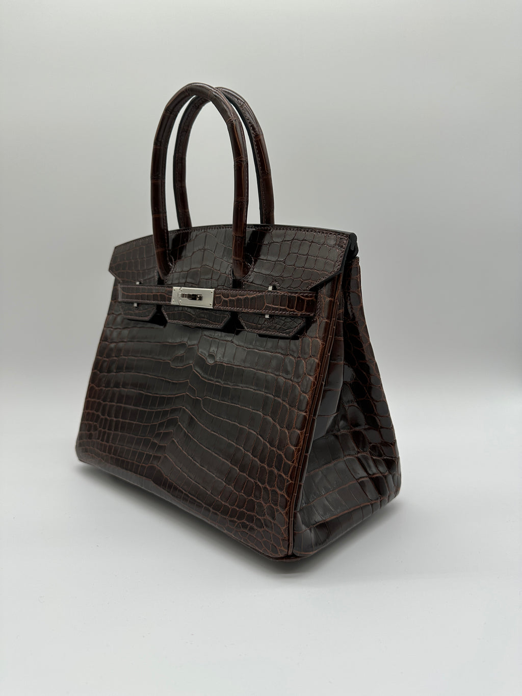 Hermès Birkin 30 Havana Shiny Niloticus Palladium Hardware
