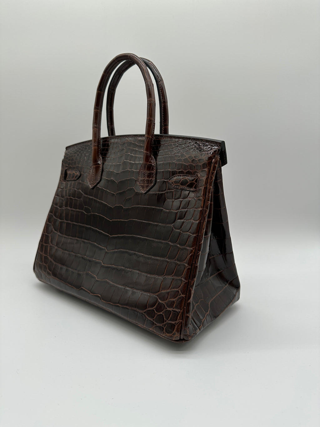 Hermès Birkin 30 Havana Shiny Niloticus Palladium Hardware
